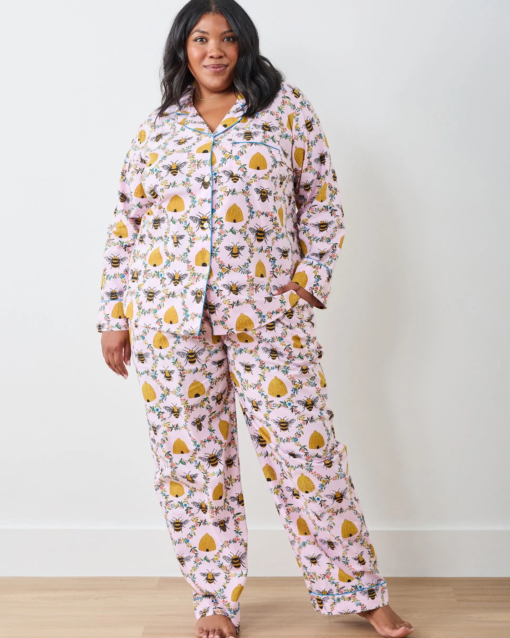 Long PJ Set in Sweet Bee