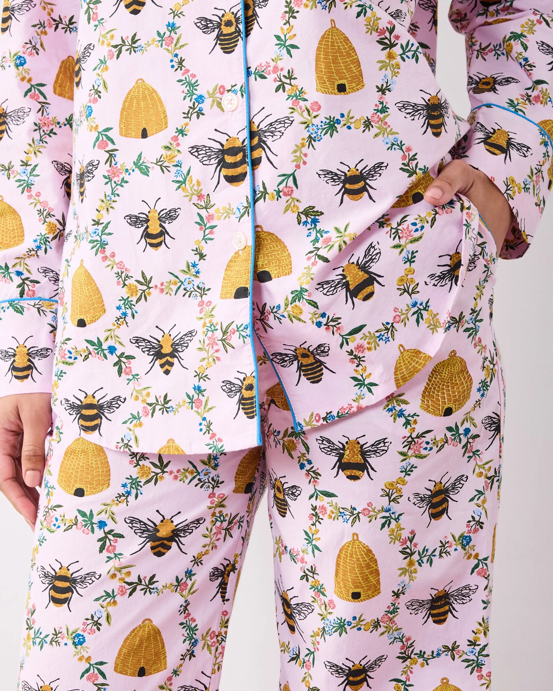 Long PJ Set in Sweet Bee