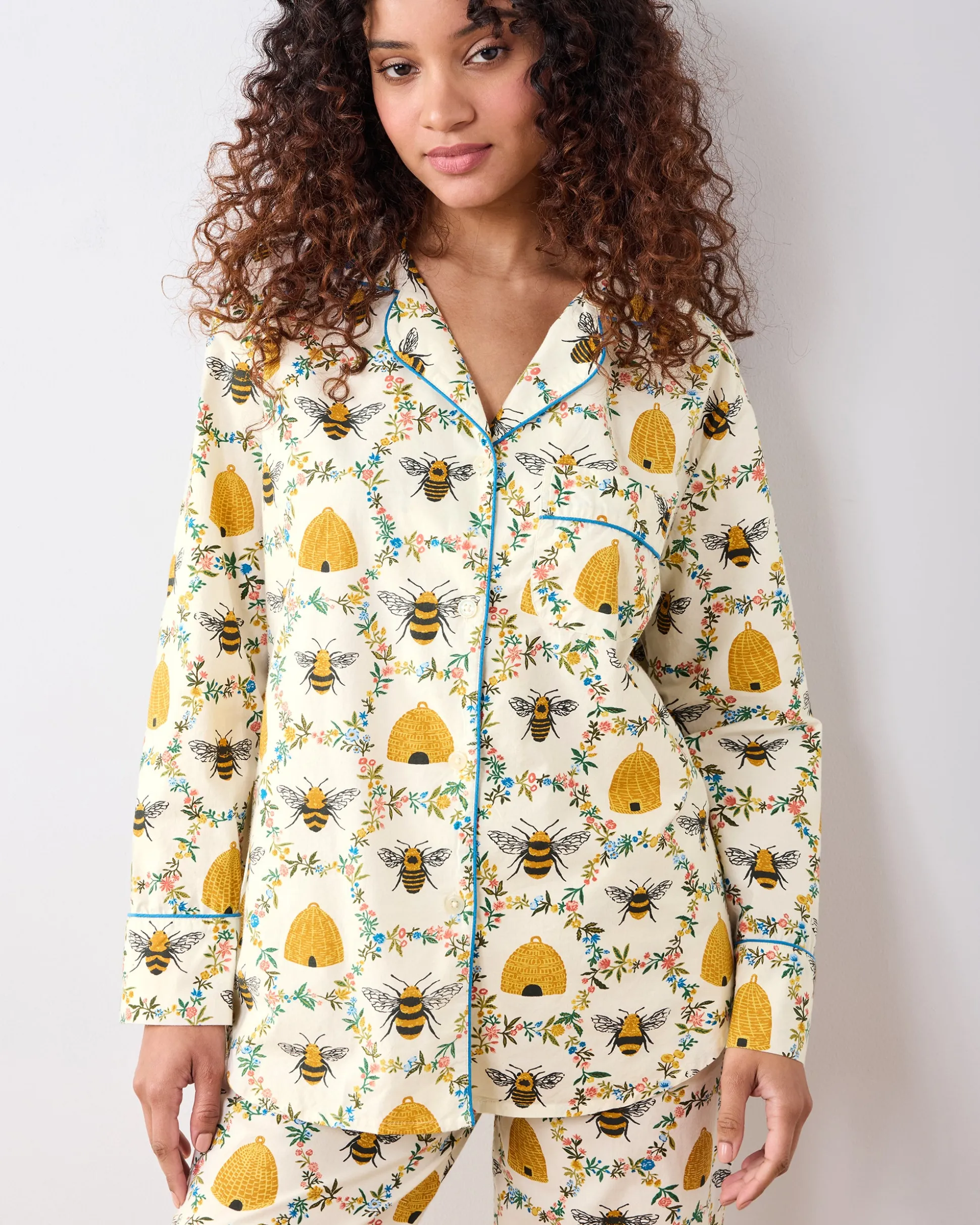 Long PJ Set in Sweet Bee
