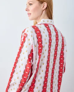 Long PJ Set in Sweetheart Stripes