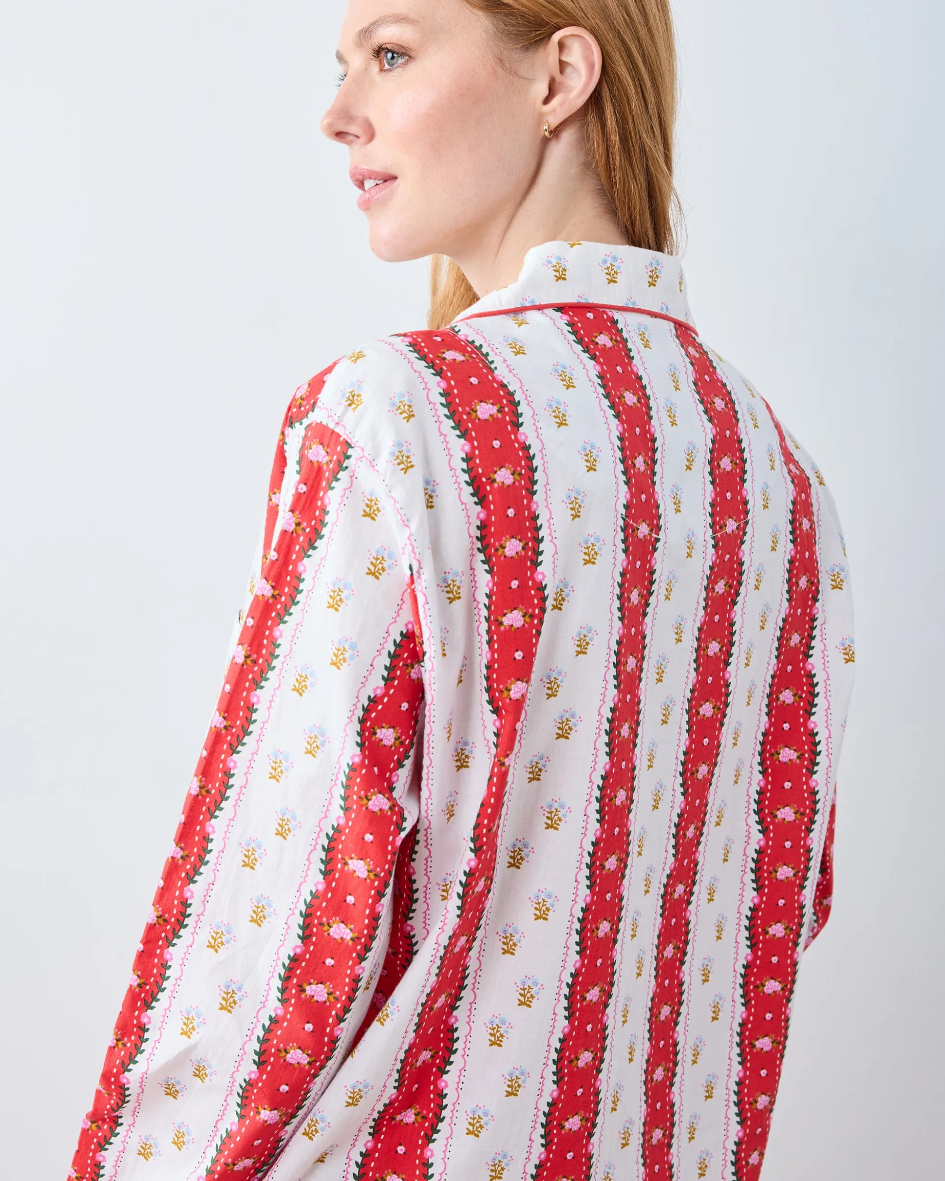 Long PJ Set in Sweetheart Stripes