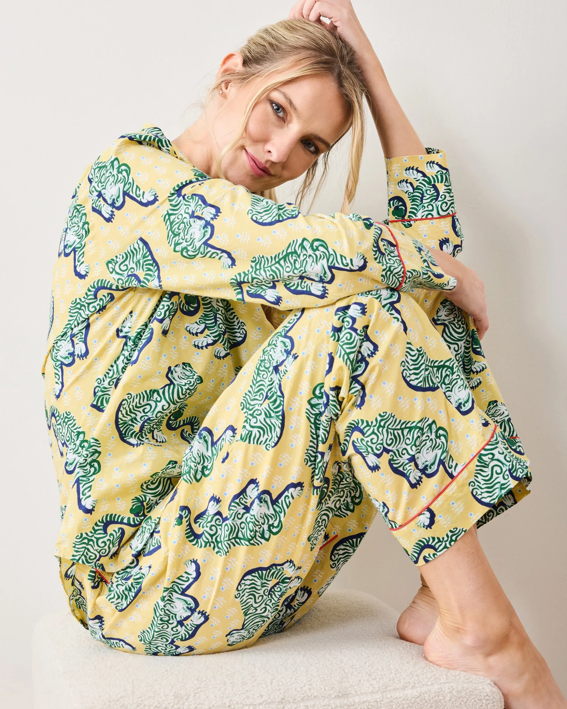 Long PJ Set in Tiger Queen
