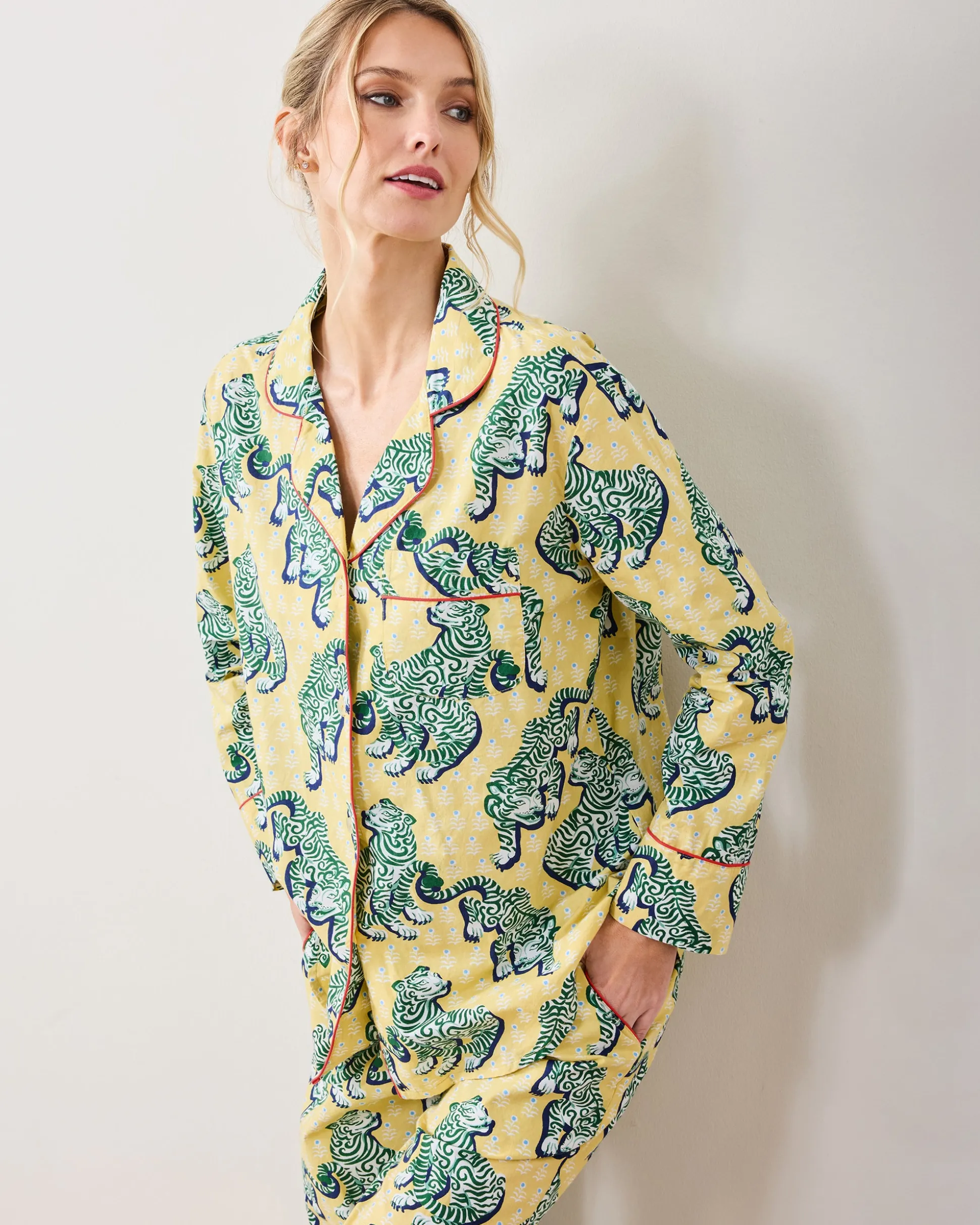 Long PJ Set in Tiger Queen