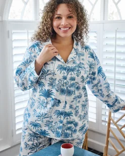 Long PJ Set in Tropical Toile