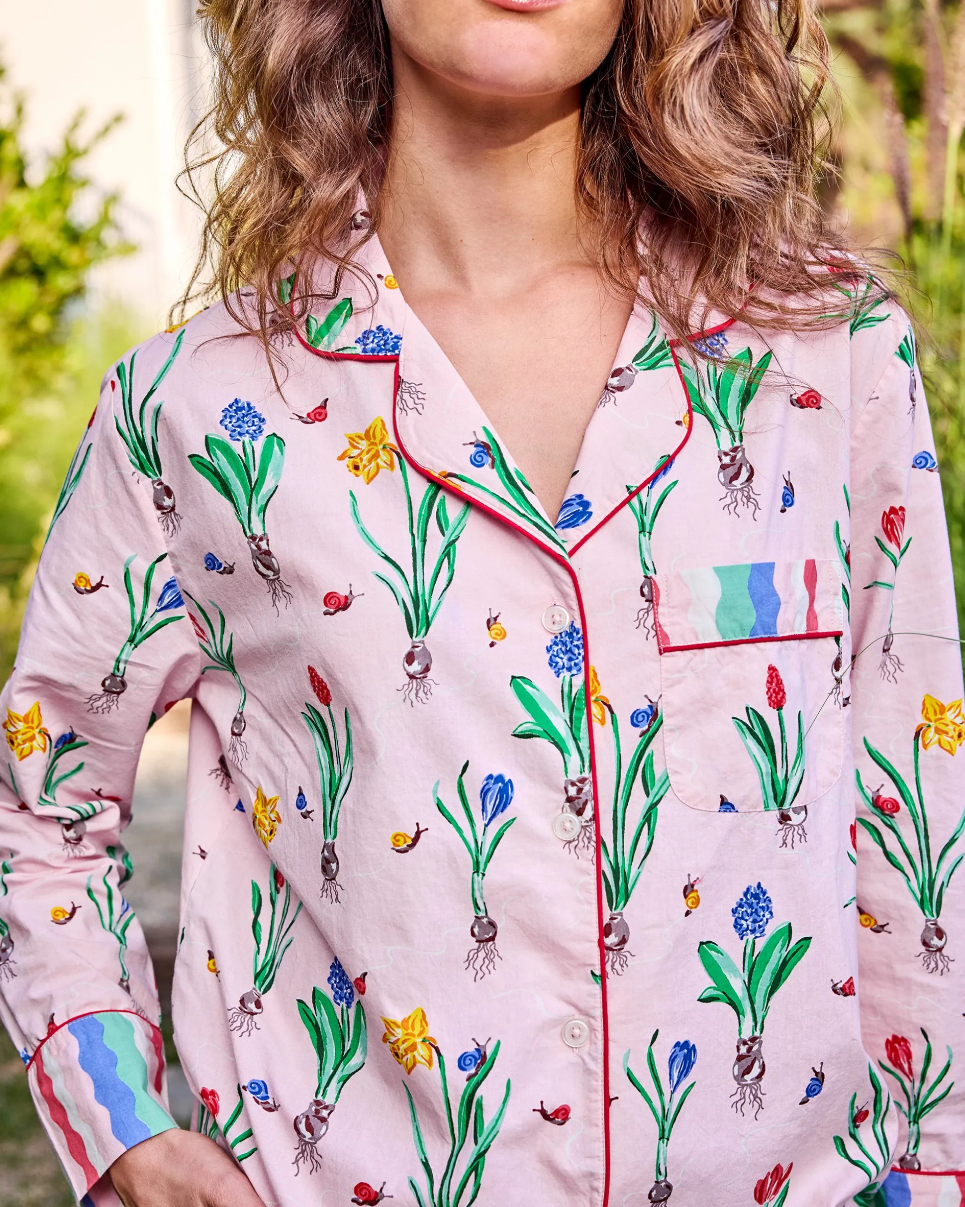 Long PJ Set in Tulip Trail