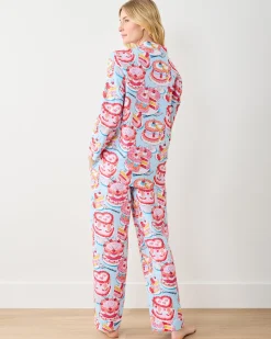 Long PJ Set in Vintage Cakes