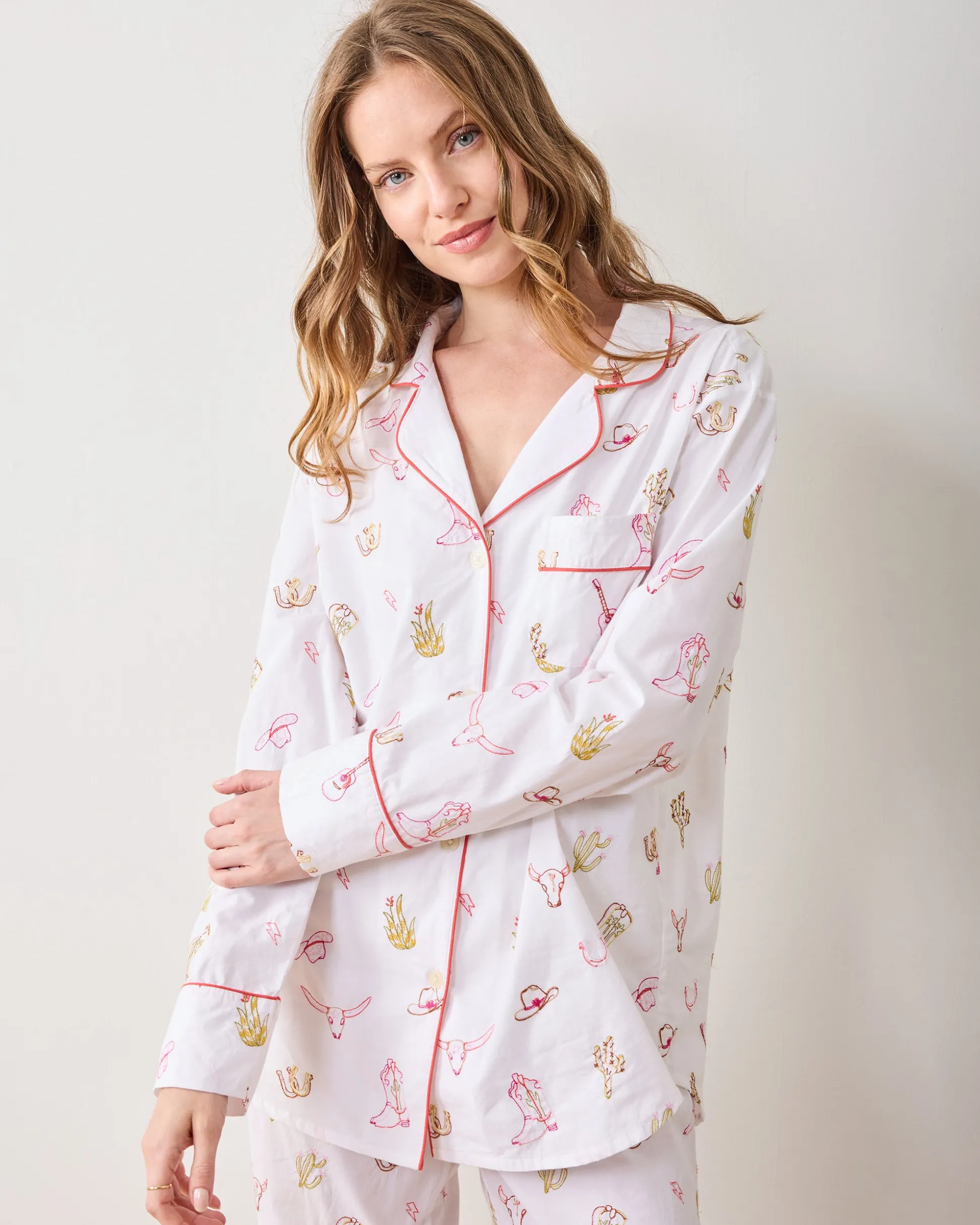 Long PJ Set in Western Embroidery