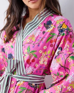 Long Robe in Bird & Blossom