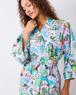 Long Robe in Mediterranean Meow
