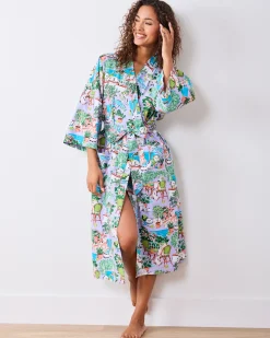 Long Robe in Mediterranean Meow