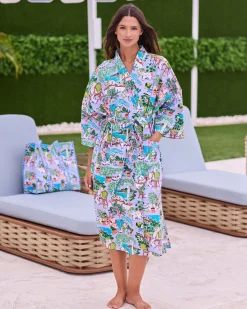 Long Robe in Mediterranean Meow