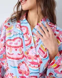 Long Robe in Vintage Cakes