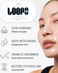 Loops Dew Cloud Face Mask in White