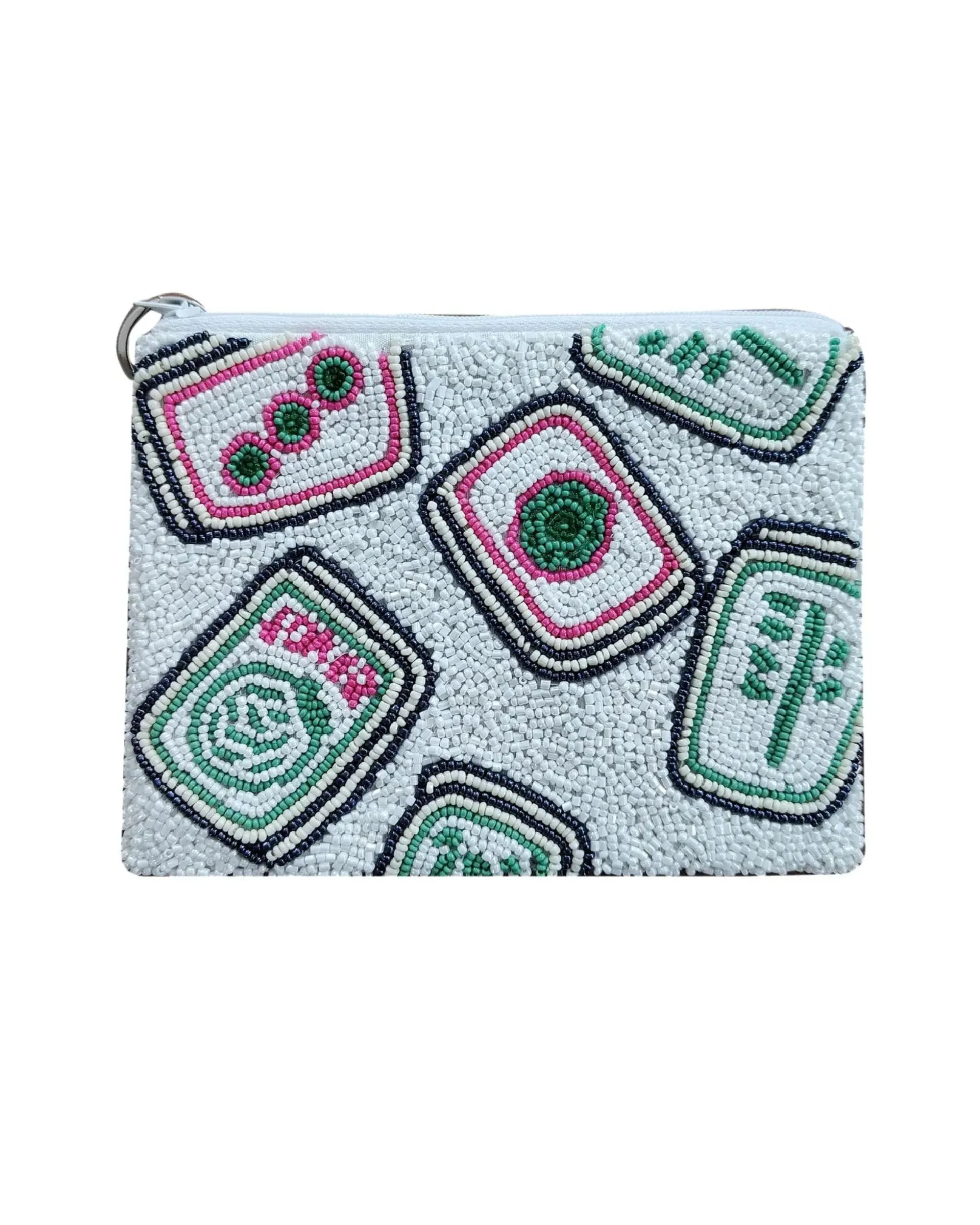 Mahjong Coin Purse in White