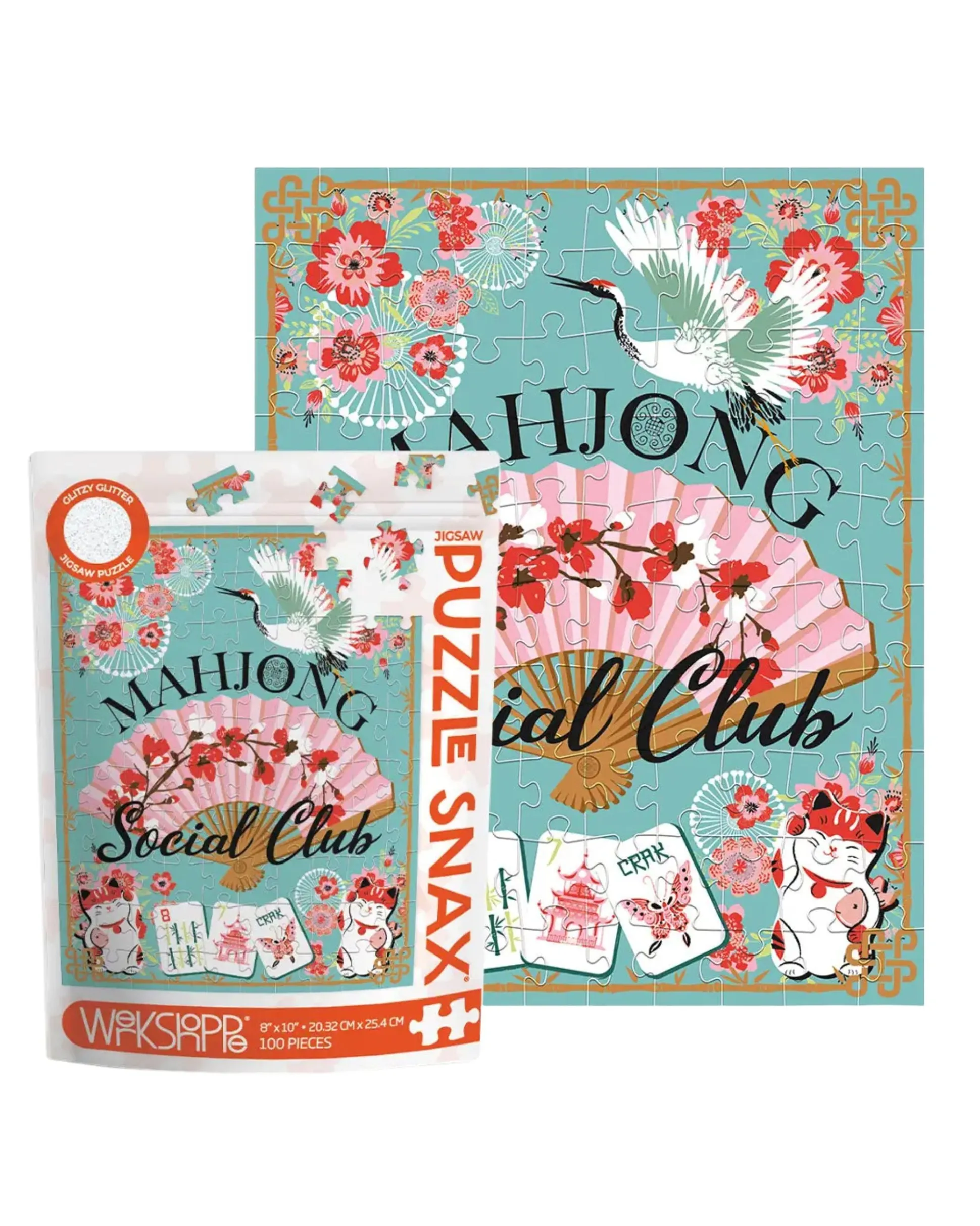 Mahjong Social Club 100 Piece Puzzle in Multi