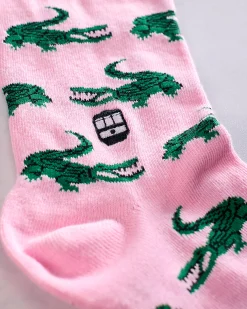 Men's Gator Socks in Pink Multi