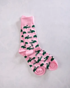 Men's Gator Socks in Pink Multi