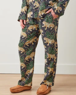Men's Lightweight Flannel Long PJ Set in Bagheera
