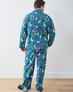 Men's Lightweight Flannel Long PJ Set in Must Love Dogs