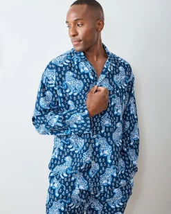 Men's Lightweight Flannel Long PJ Set in Tiger Queen