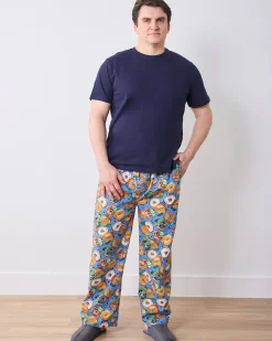 Men's Long PJ Pants in Bagels & Schmear