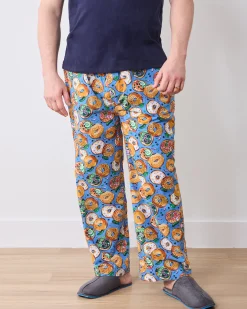 Men's Long PJ Pants in Bagels & Schmear