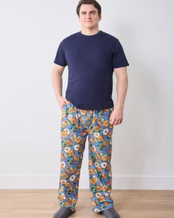 Men's Long PJ Pants in Bagels & Schmear