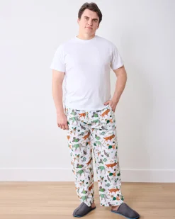 Men's Long PJ Pants in Lucky Paws