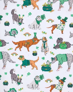Men's Long PJ Pants in Lucky Paws