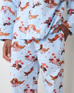 Men's Long PJ Set in Dachshund Date