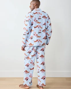 Men's Long PJ Set in Dachshund Date