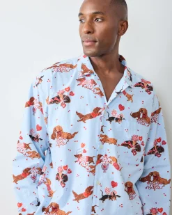 Men's Long PJ Set in Dachshund Date
