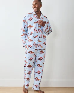 Men's Long PJ Set in Dachshund Date