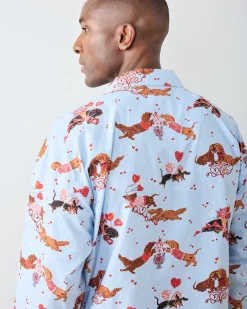 Men's Long PJ Set in Dachshund Date