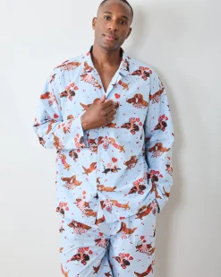 Men's Long PJ Set in Dachshund Date
