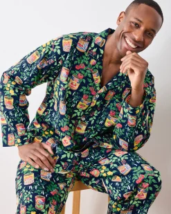 Men’s Long PJ Set in Kitchen Garden