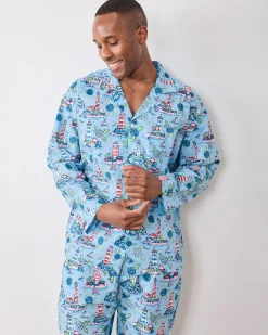 Men’s Long PJ Set in Lighthouse Keeper