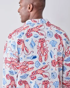Men’s Long PJ Set in Lobster Landing
