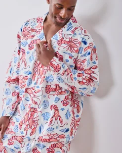 Men’s Long PJ Set in Lobster Landing