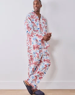 Men’s Long PJ Set in Lobster Landing