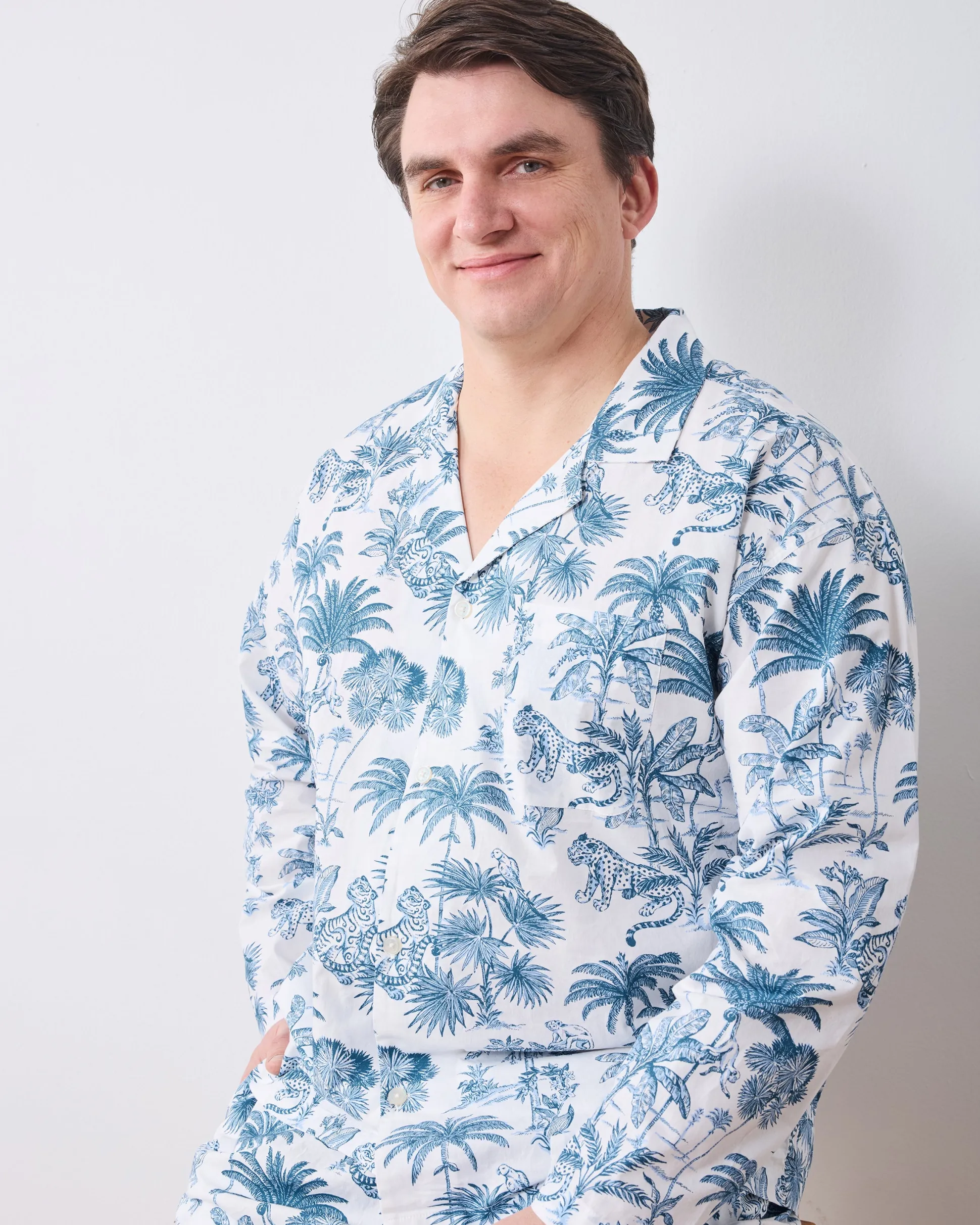 Men's Long Set in Tropical Toile