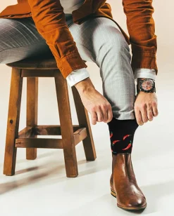 Men's Red Chili Pepper Socks in Chili Red