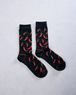 Men's Red Chili Pepper Socks in Chili Red