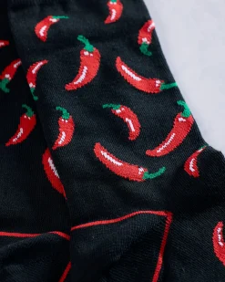 Men's Red Chili Pepper Socks in Chili Red