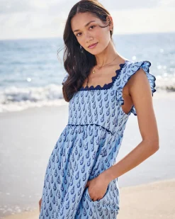 Miley Dress in Conch Cascade