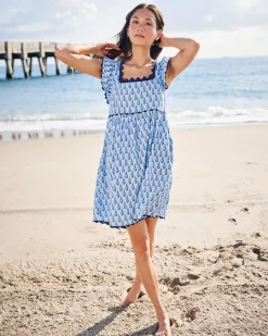 Miley Dress in Conch Cascade