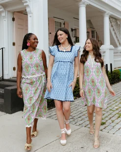 Miley Dress in Conch Cascade