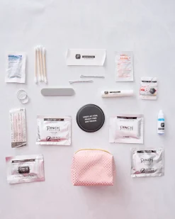 Minimergency Kit For Bridesmaids in Pink Gold Dot