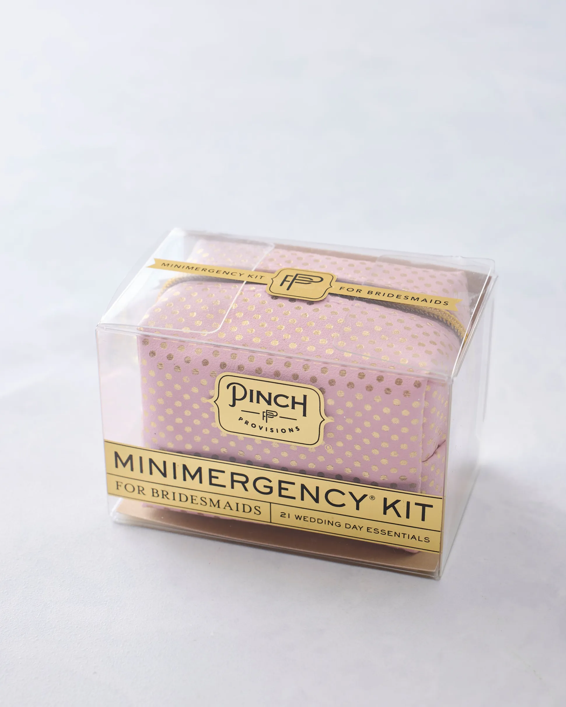 Minimergency Kit For Bridesmaids in Pink Gold Dot