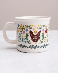 Mug in Chicken Folk Floral